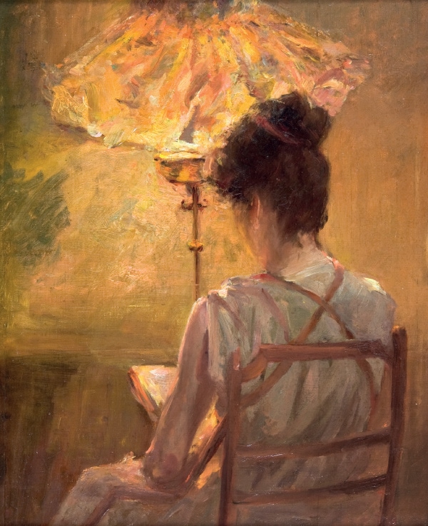Léonie Reading by Fred Elwell
